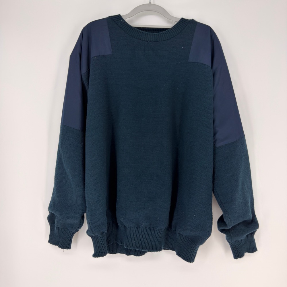 WeatherBoss RainSwetter Golf Sweater Mens XL Blue Gore Windstopper Gorpcore USA